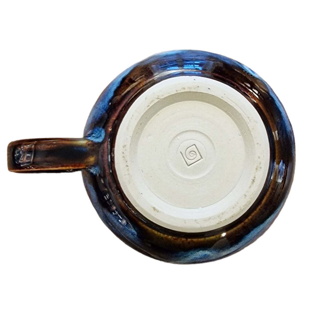 Handcrafted Ceramic Coffee Cup (With Handle) - Blue